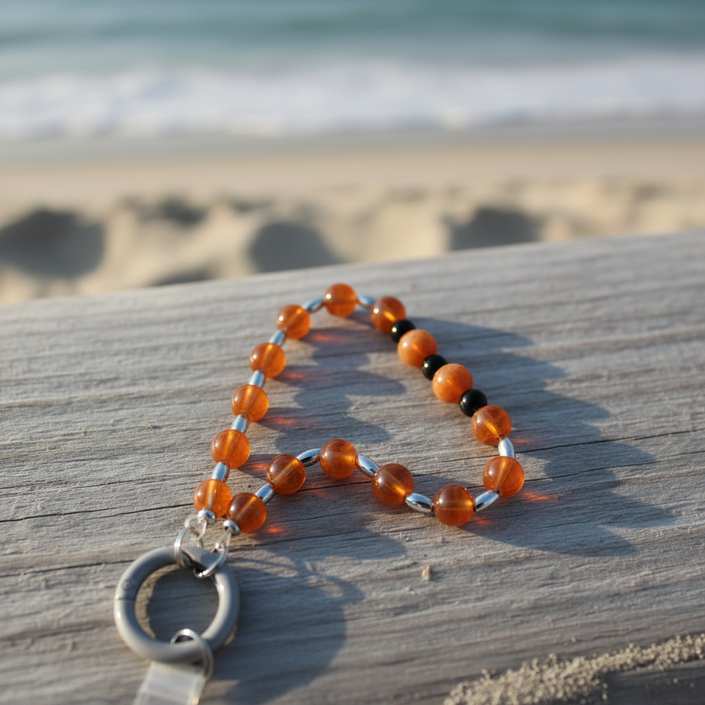Tangerine Wishes driftwood flat lay