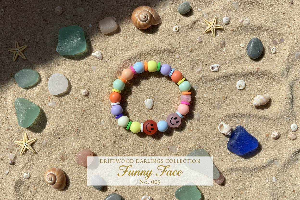Funny Face Kids Bracelet No. 005 - Driftwood Darlings Collection