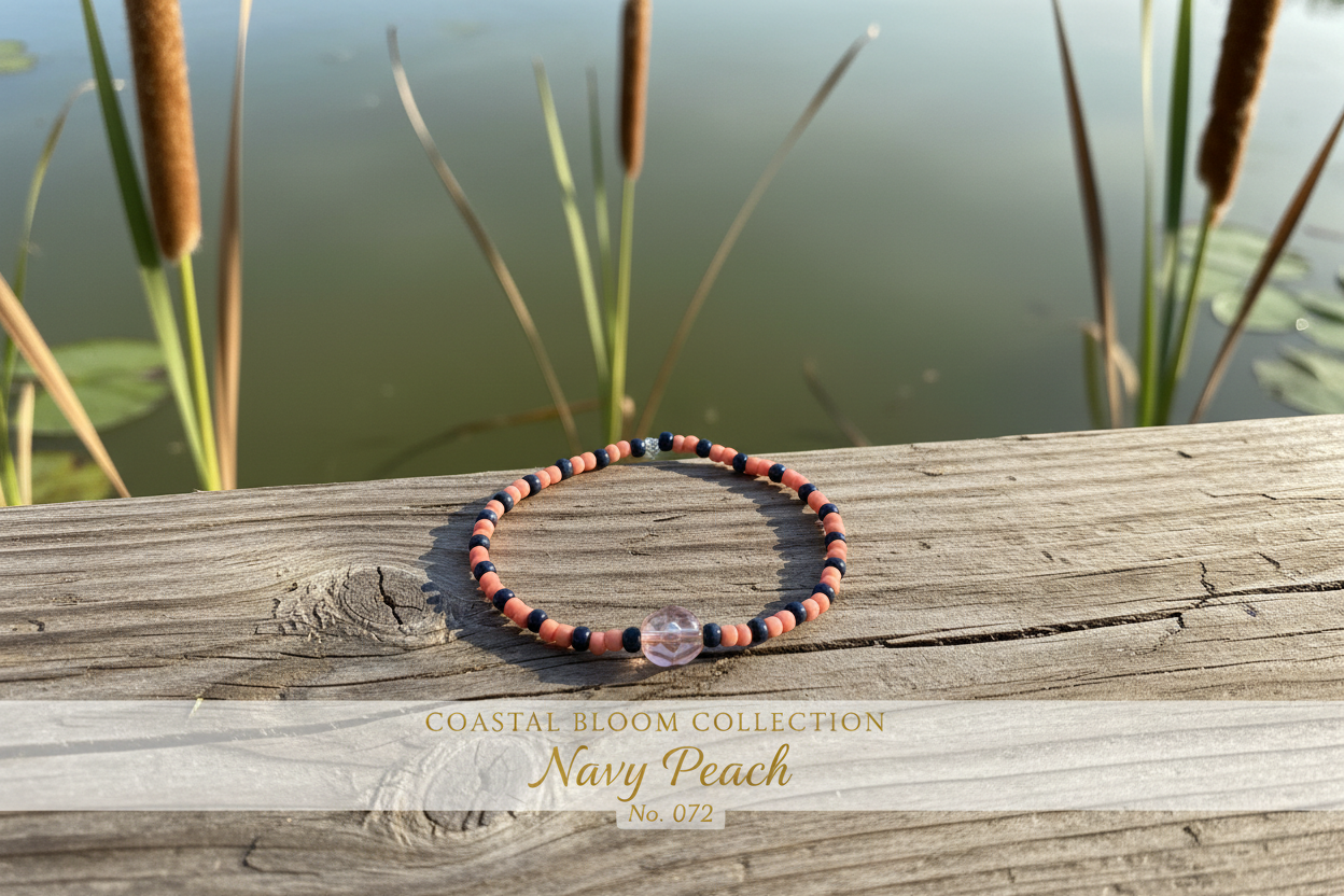 Navy Peach - Coastal Bloom Collection No. 072