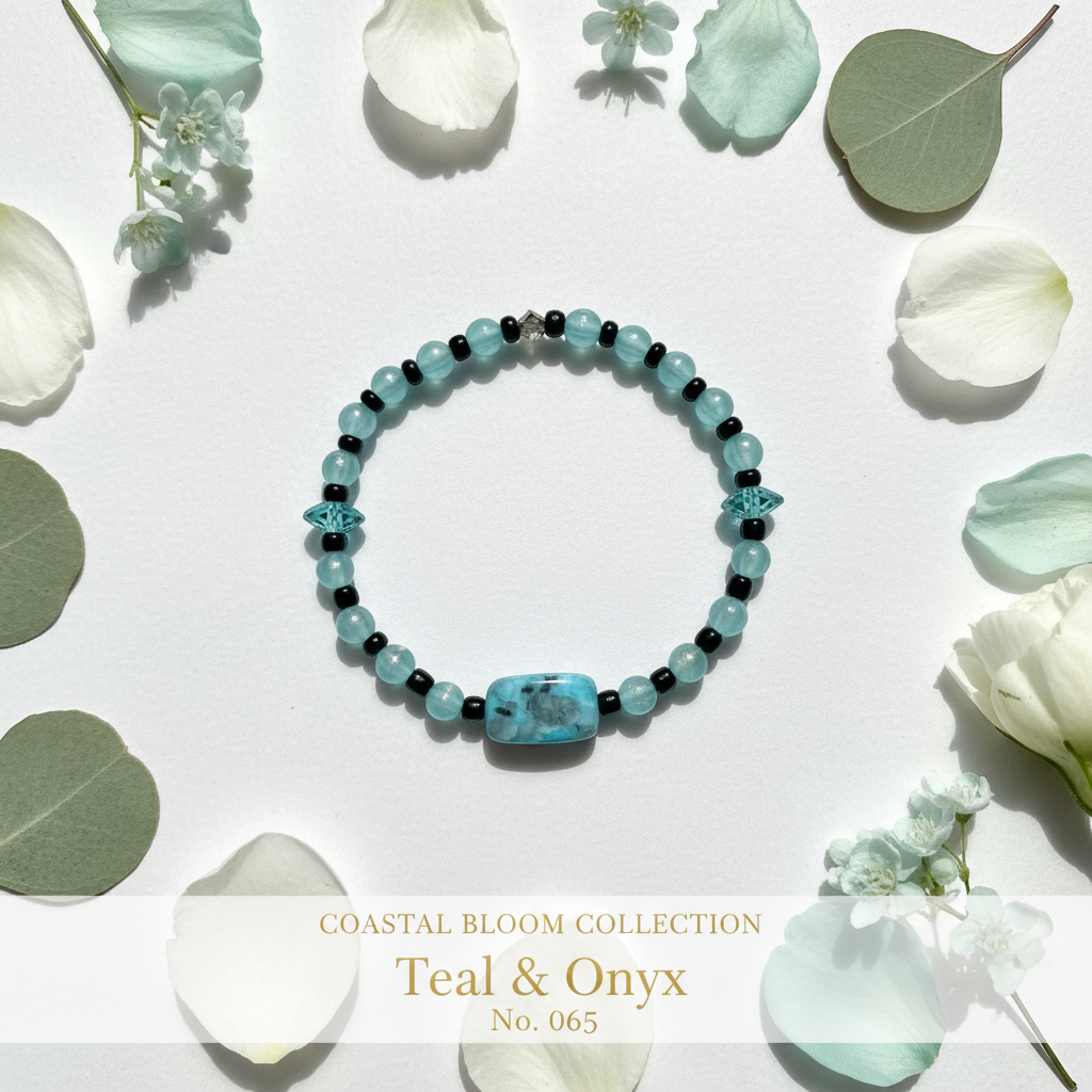 Teal & Onyx — Coastal Bloom Collection No. 065